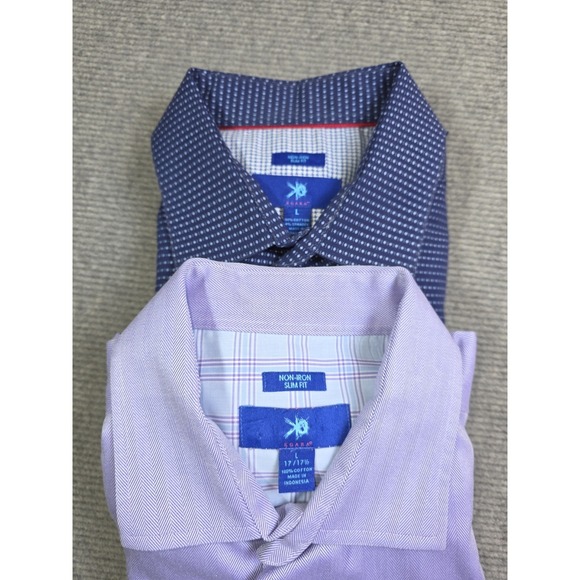 Egara Other - Egara Non-Iron Slim Fit Men's Cotton Lot Of 2 Dress Shirts Multicolor L